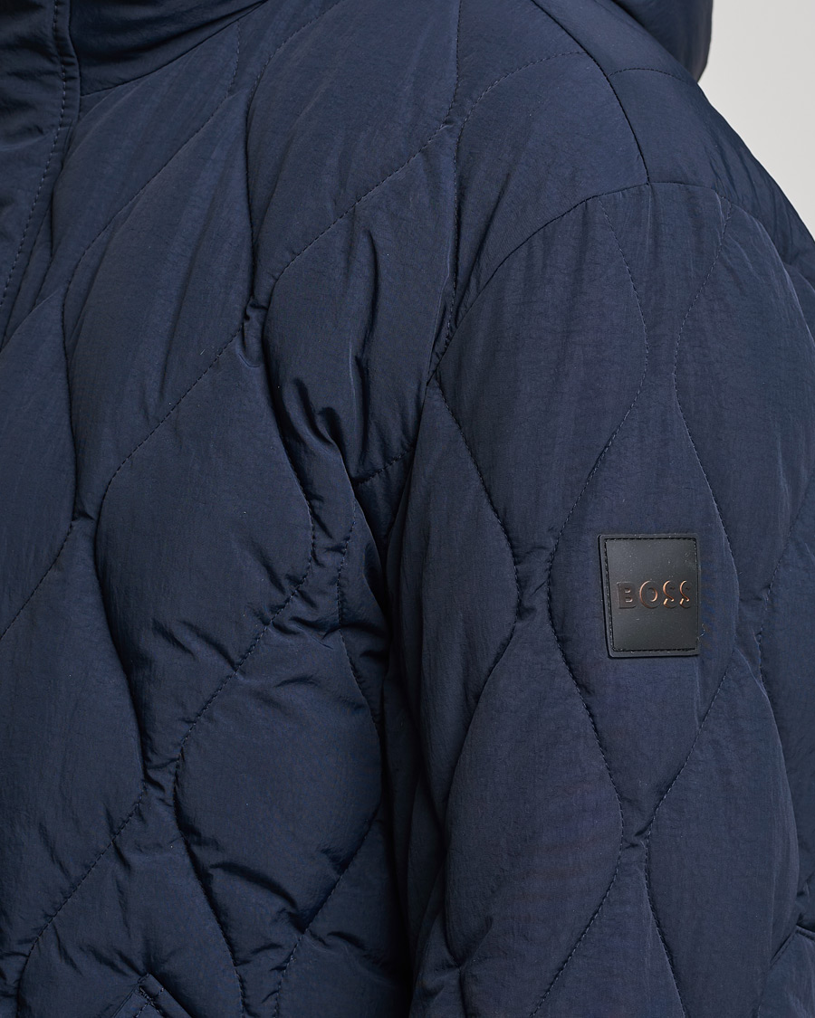 Herre | Jakker | BOSS ORANGE | Onlet Quilted Down Jacket Dark Blue