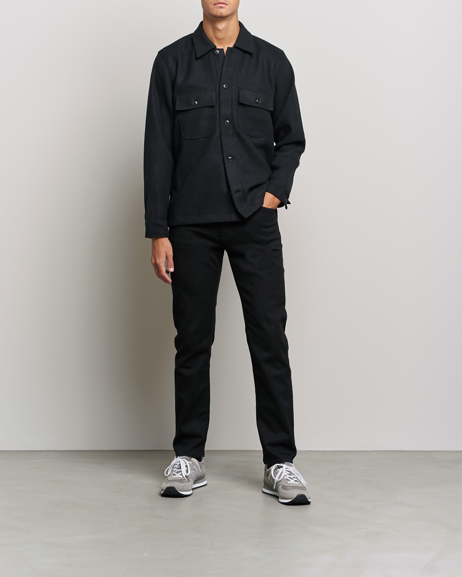 Herre | Skjorter | BOSS ORANGE | Lovvo Pocket Overshirt Black