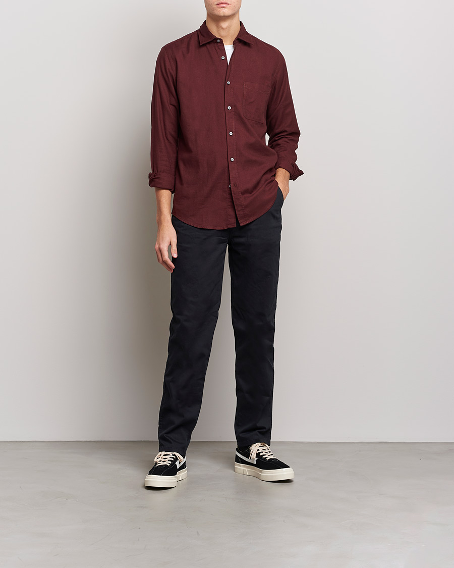Herre | Skjorter | BOSS ORANGE | Relegant Flannel Shirt Dark Red