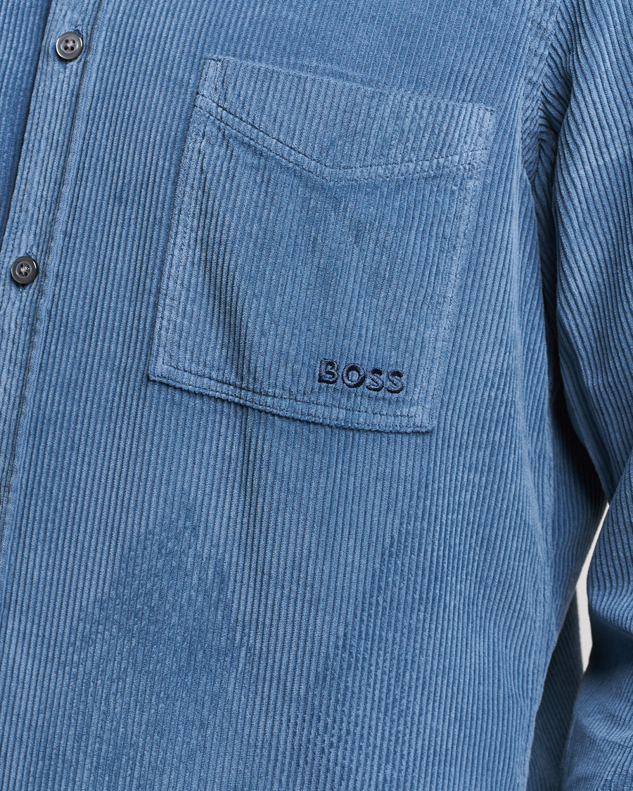 Herre | Skjorter | BOSS ORANGE | Relegant Corduroy Shirt Bright Blue