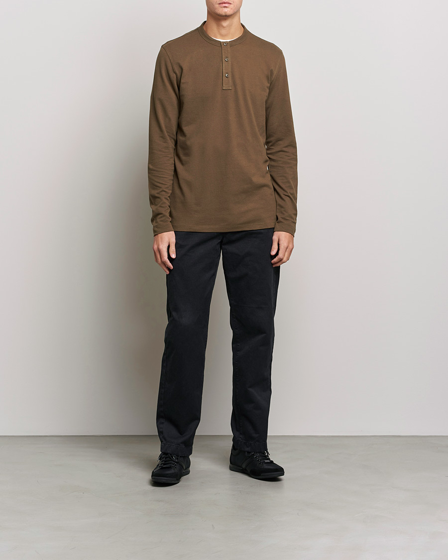 Herre | Trøjer | BOSS ORANGE | Teetwill Henley Dark Green