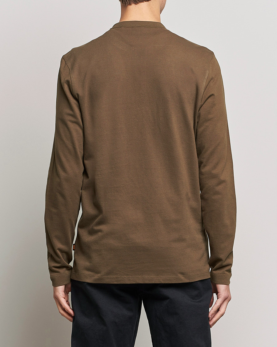 Herre | Trøjer | BOSS ORANGE | Teetwill Henley Dark Green