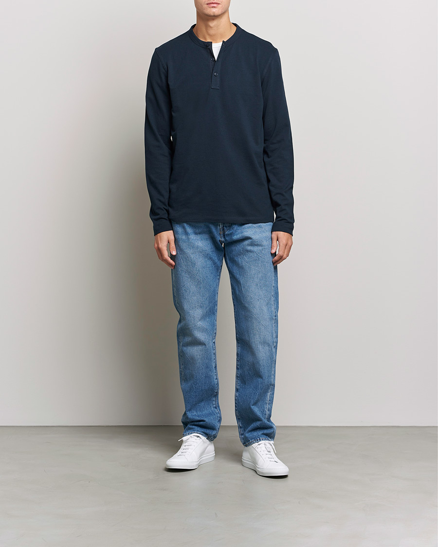 Herre | Trøjer | BOSS ORANGE | Teetwill Henley Dark Blue
