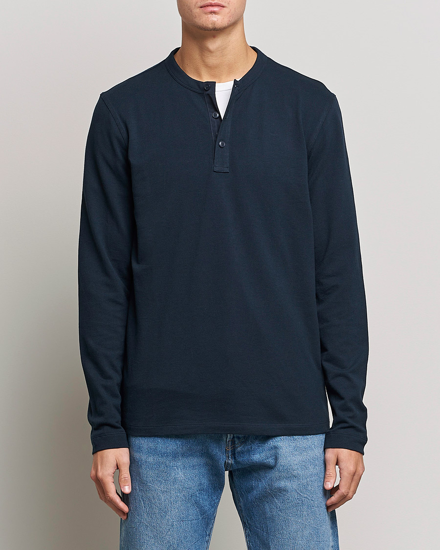 Herre | Trøjer | BOSS ORANGE | Teetwill Henley Dark Blue