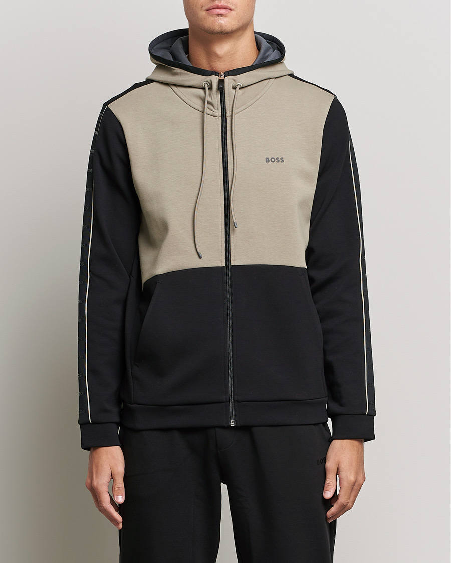 Herre | BOSS GREEN | BOSS GREEN | Saggy Full Zip Hoodie Black