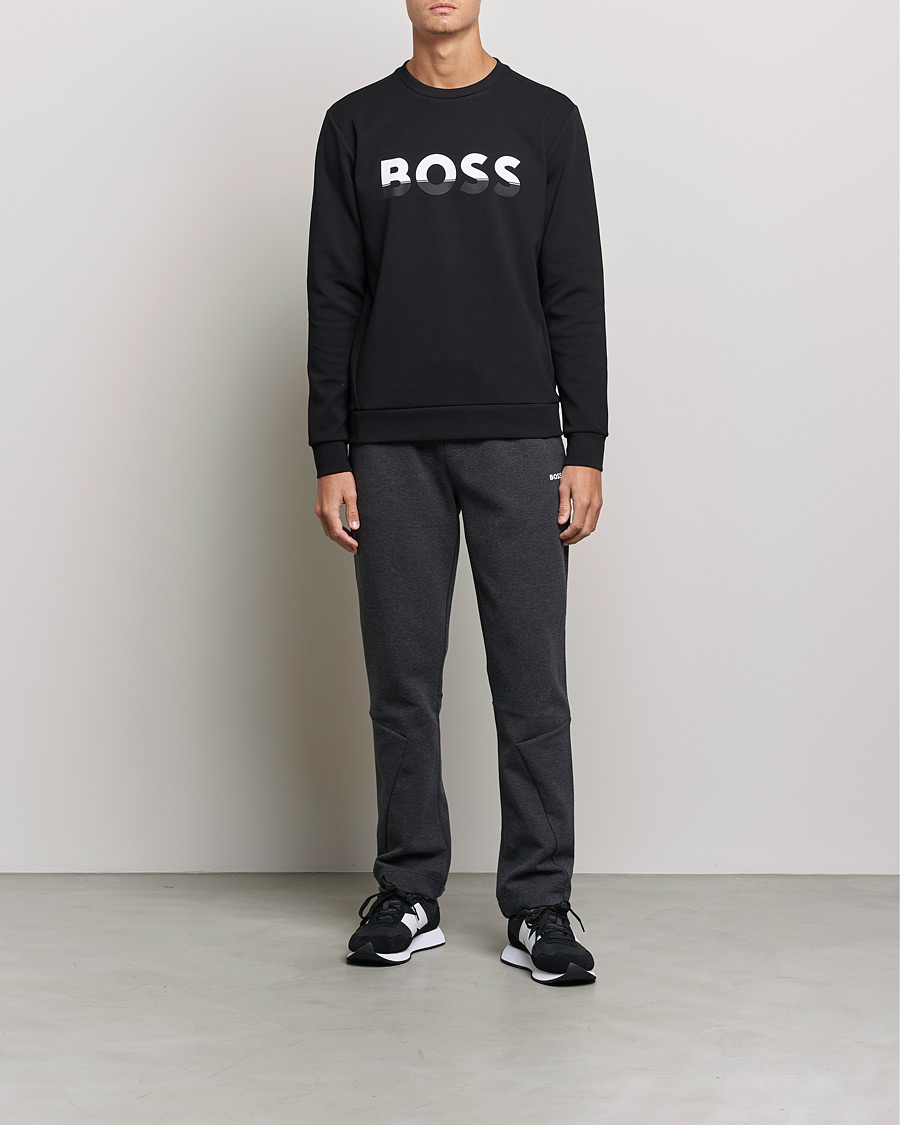 Herre | BOSS | BOSS Athleisure | Salbo Logo Sweatshirt Black