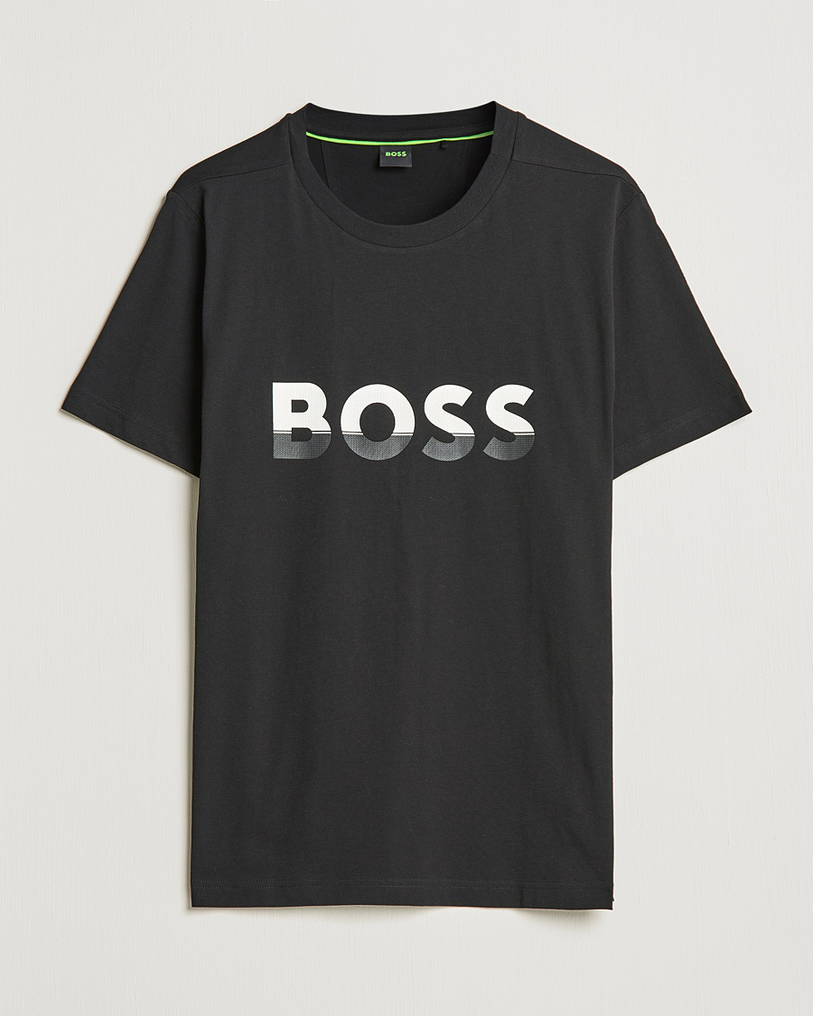 Herre | T-Shirts | BOSS GREEN | Logo Crew Neck T-Shirt Black