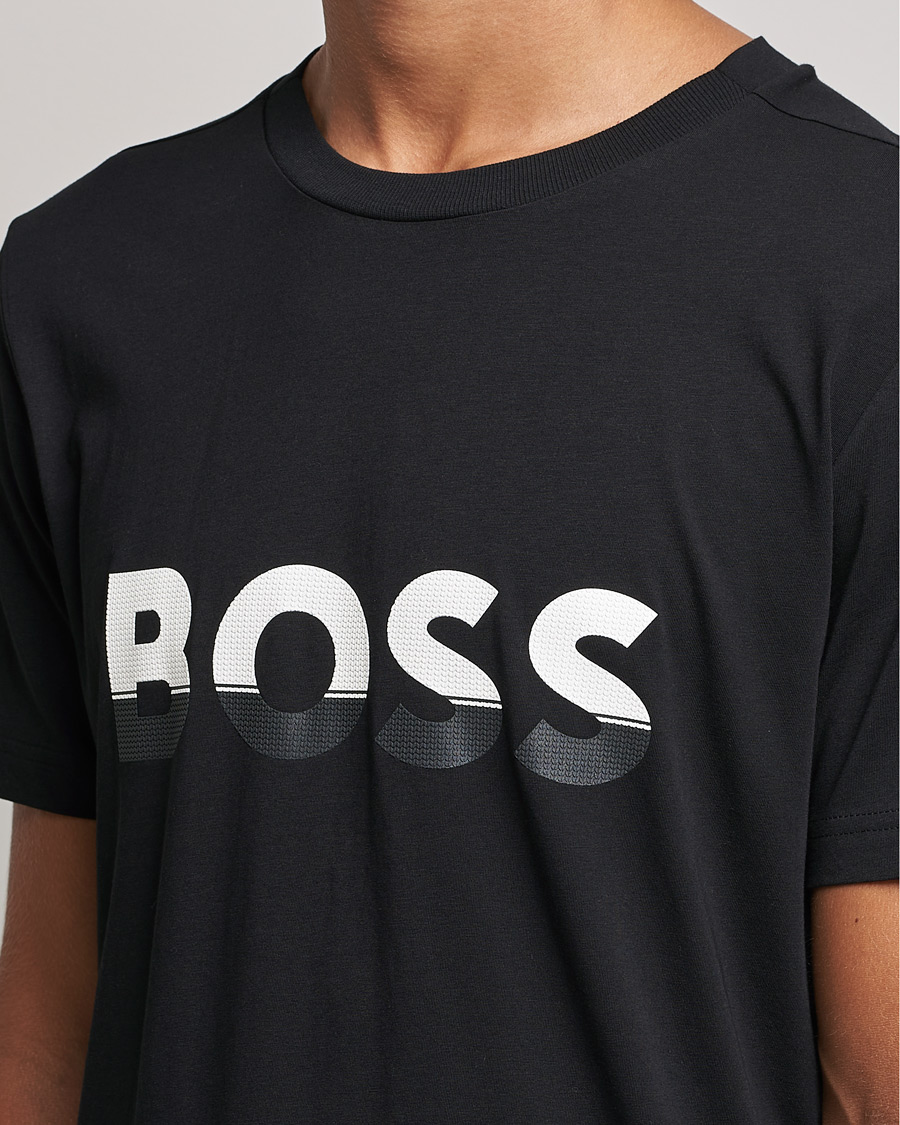 Herre | T-Shirts | BOSS GREEN | Logo Crew Neck T-Shirt Black