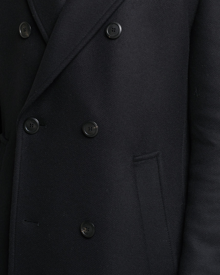 Herre | Jakker | HUGO | Miroy Wool Double Breasted Coat Black
