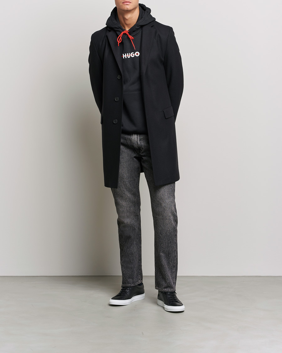Herre | Jakker | HUGO | Migor Wool Coat Black