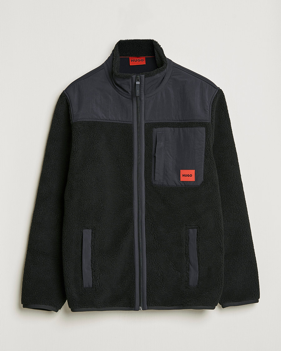 Herre | Trøjer | HUGO | Demongras Teddy Full Zip Black