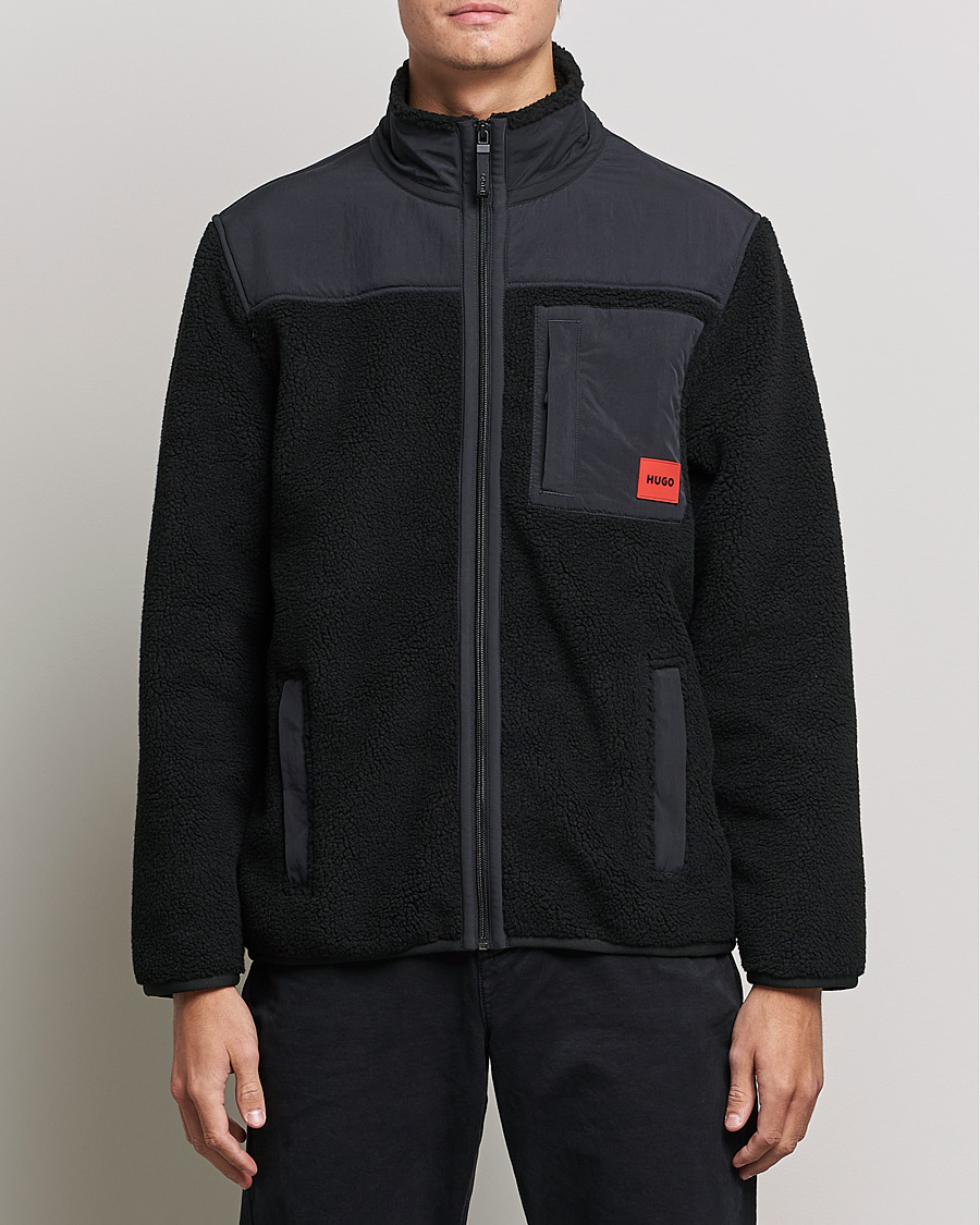 Herre | Trøjer | HUGO | Demongras Teddy Full Zip Black