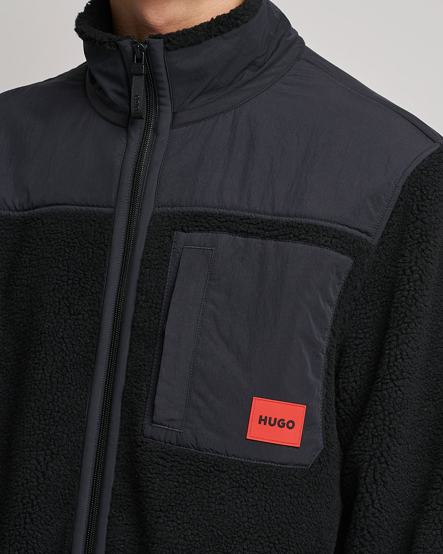 Herre | Trøjer | HUGO | Demongras Teddy Full Zip Black