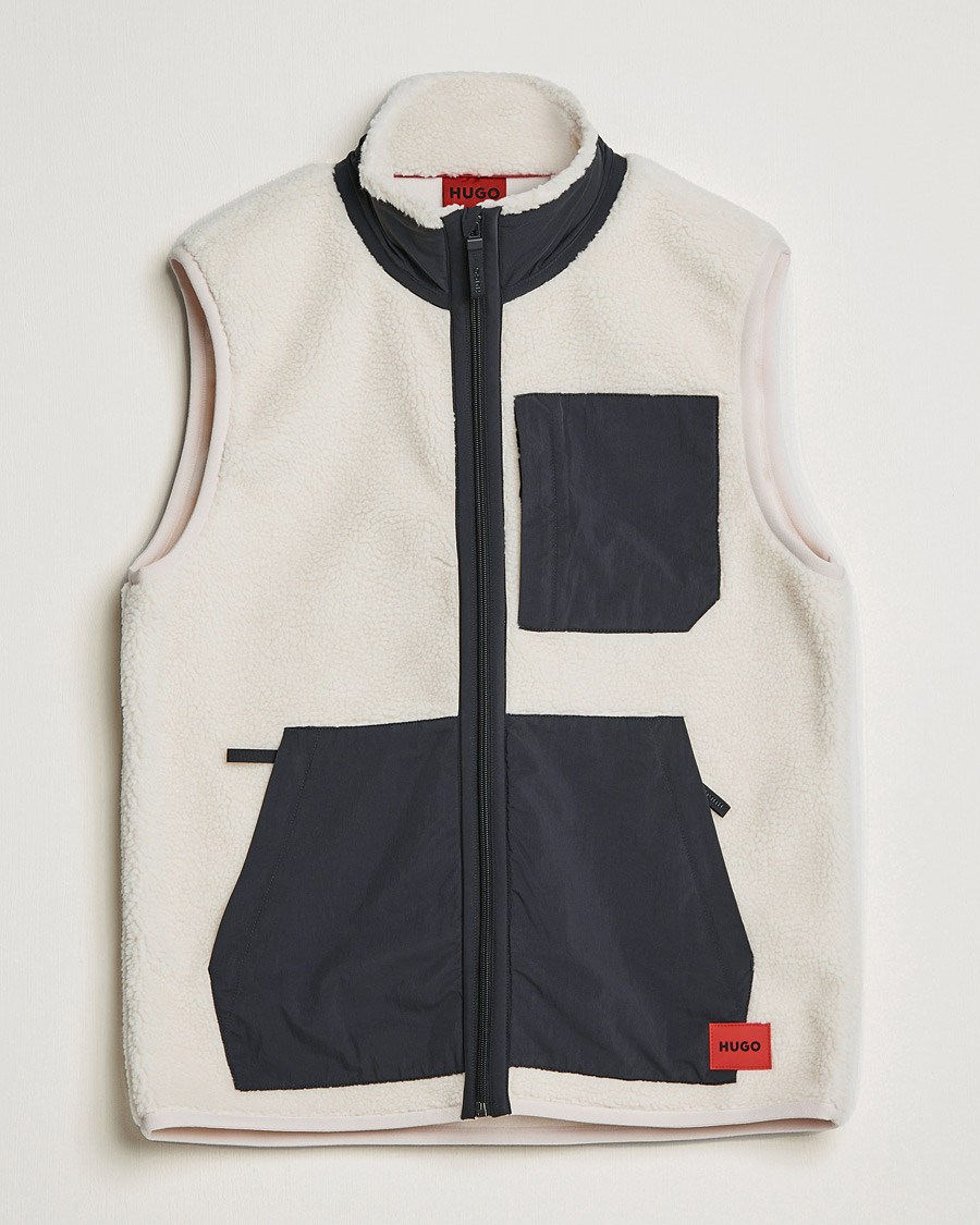 Herre | Trøjer | HUGO | Dangerine Teddy Vest Natural