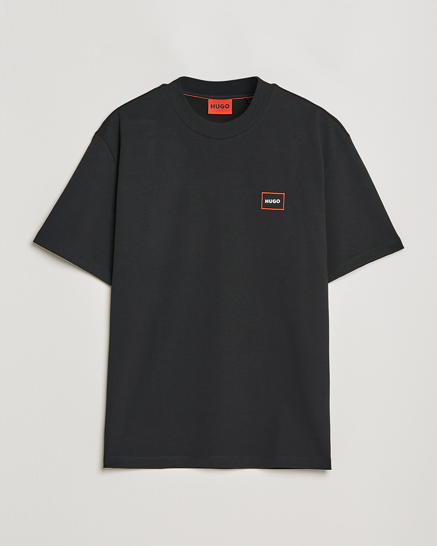 Herre | T-Shirts | HUGO | Dosmos Logo Crew Neck T-Shirt Black