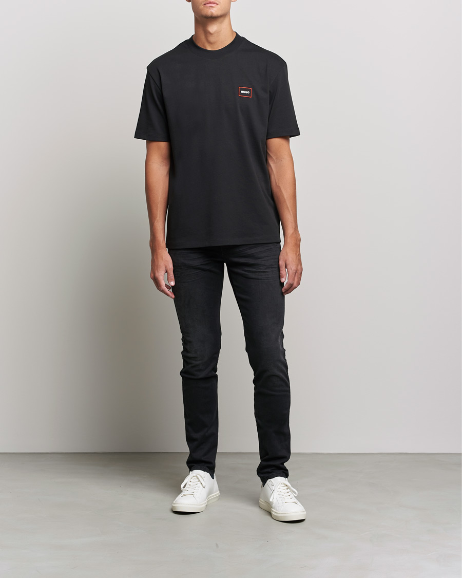 Herre | T-Shirts | HUGO | Dosmos Logo Crew Neck T-Shirt Black