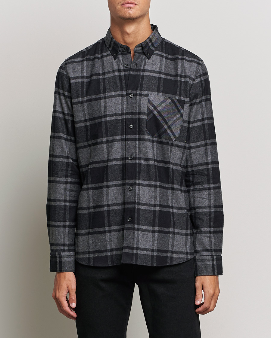 Herre | Skjorter | HUGO | Ermann Checked Overshirt Black