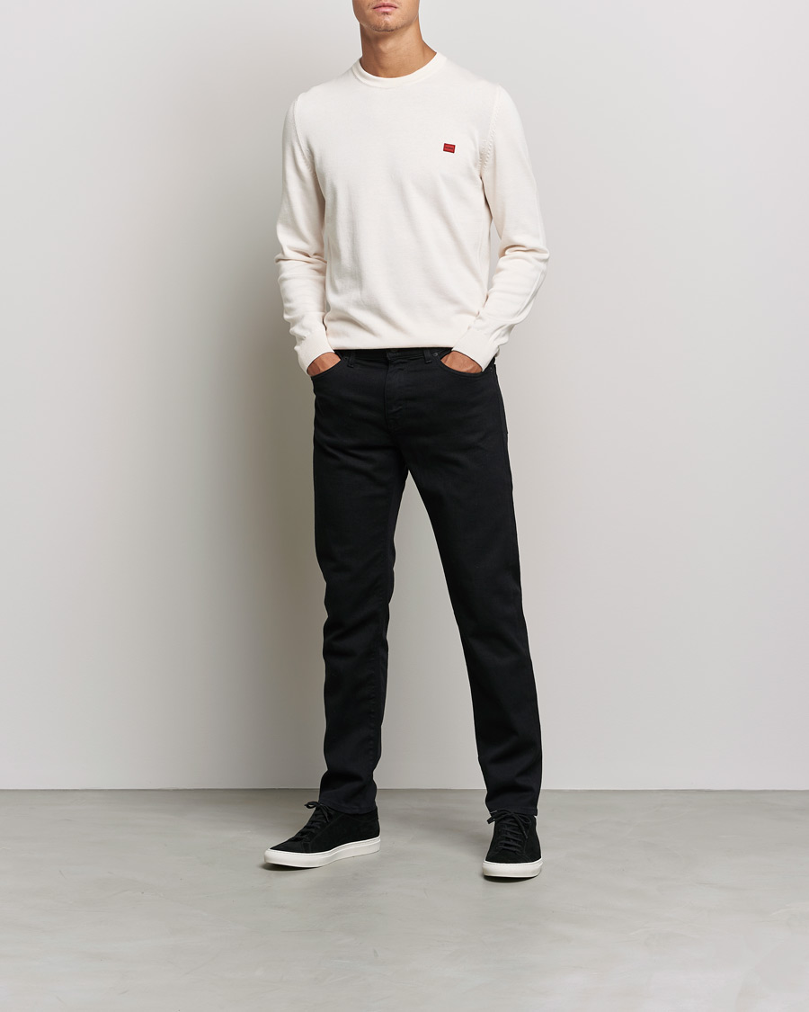 Herre | Trøjer | HUGO | San Cassius Knitted Sweater Natural