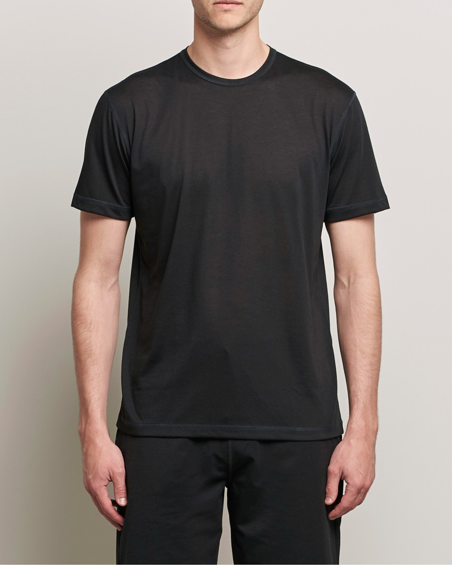 Herre | Tøj | Sunspel | Active Tee Black