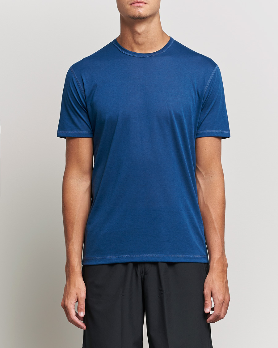 Herre | Tøj | Sunspel | Active Tee Navy