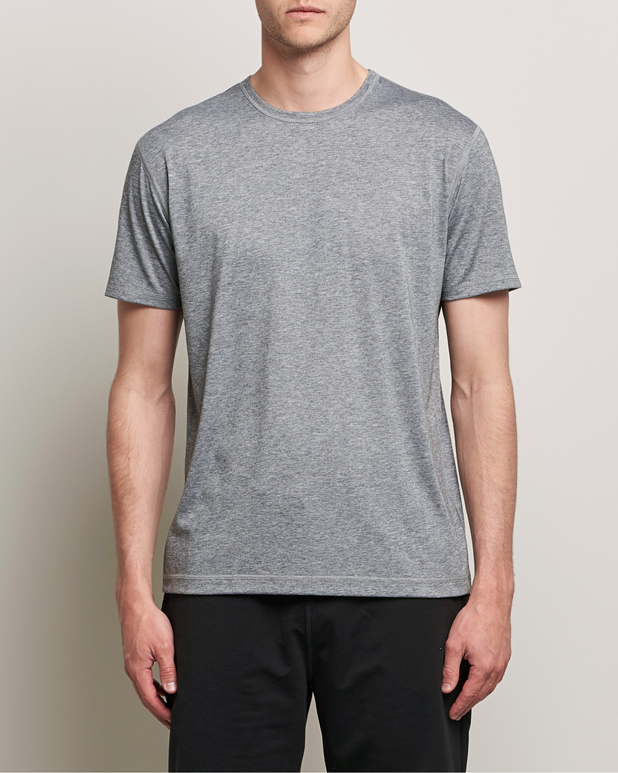 Herre | Tøj | Sunspel | Active Tee Grey Melange