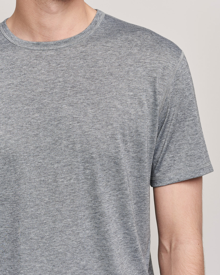 Herre | T-Shirts | Sunspel | Active Tee Grey Melange