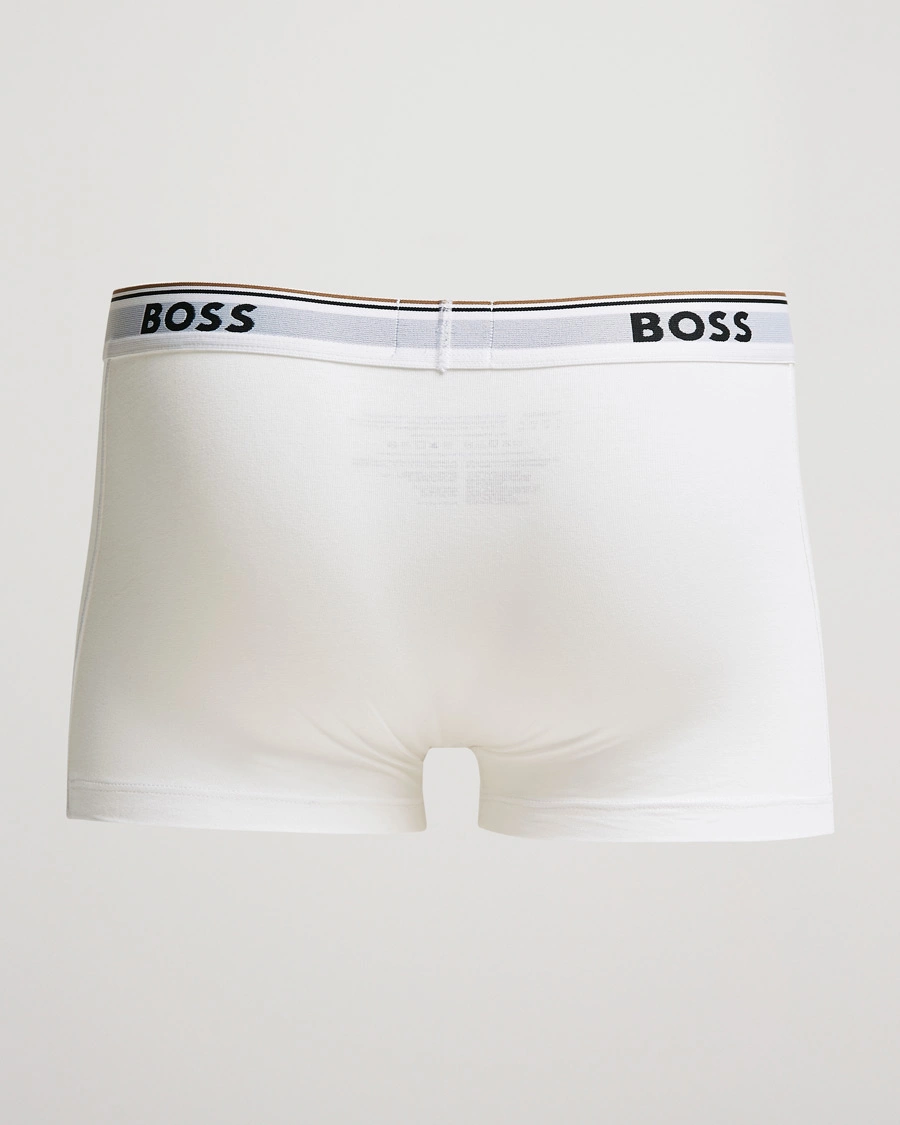 Herre | Boxershorts | BOSS BLACK | 3-Pack Trunk Boxer Shorts White