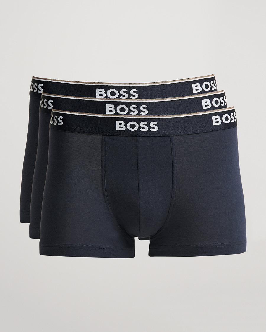 Herre | Undertøj | BOSS BLACK | 3-Pack Trunk Boxer Shorts Open Blue