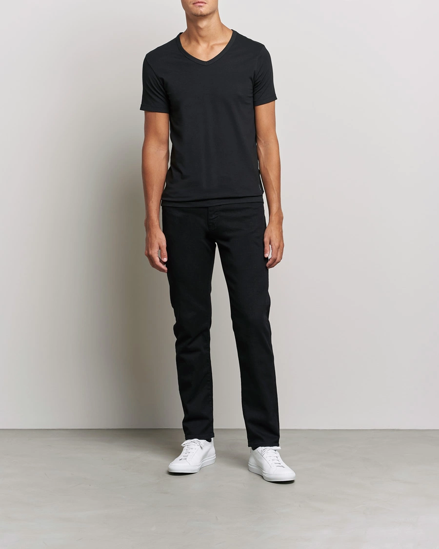 Herre | BOSS | BOSS | 2-Pack V-Neck Slim Fit T-Shirt Black