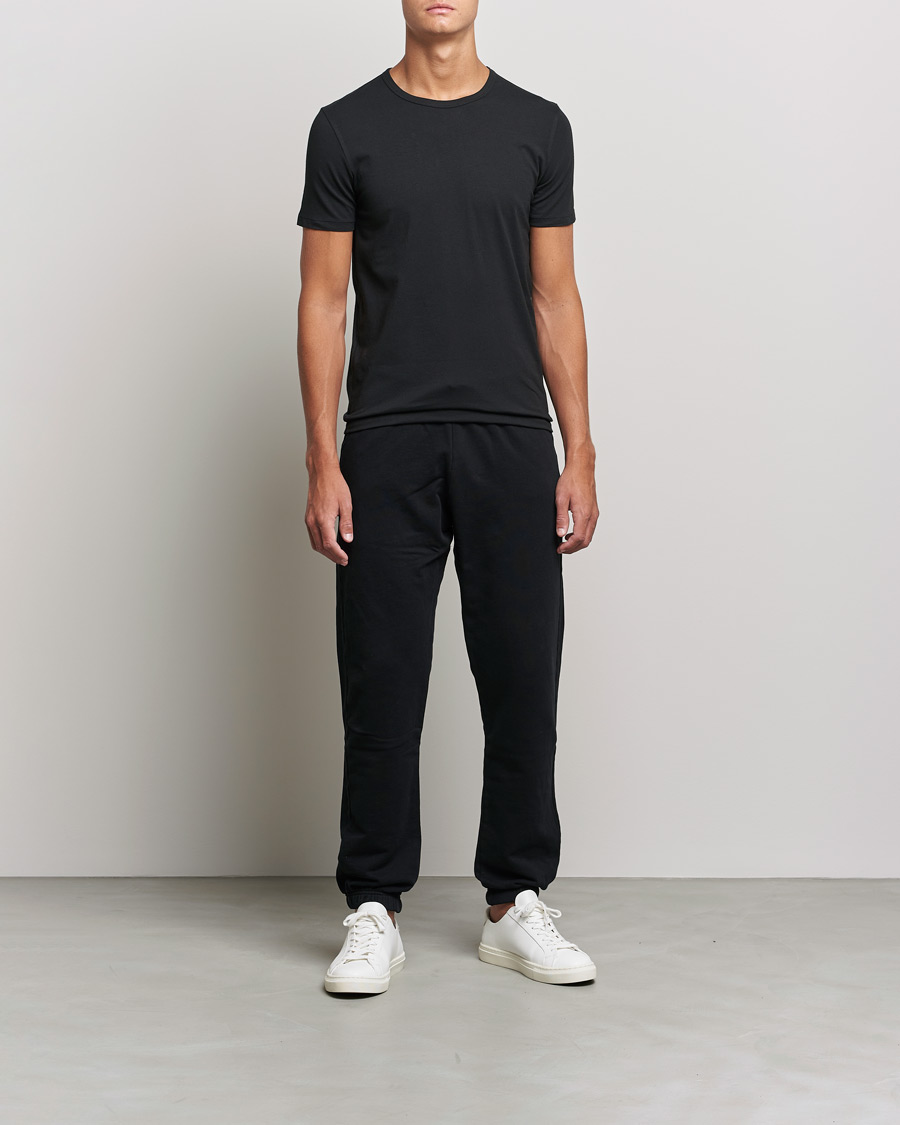 Herre | T-Shirts | BOSS BLACK | 2-Pack Crew Neck Slim Fit T-Shirt Black