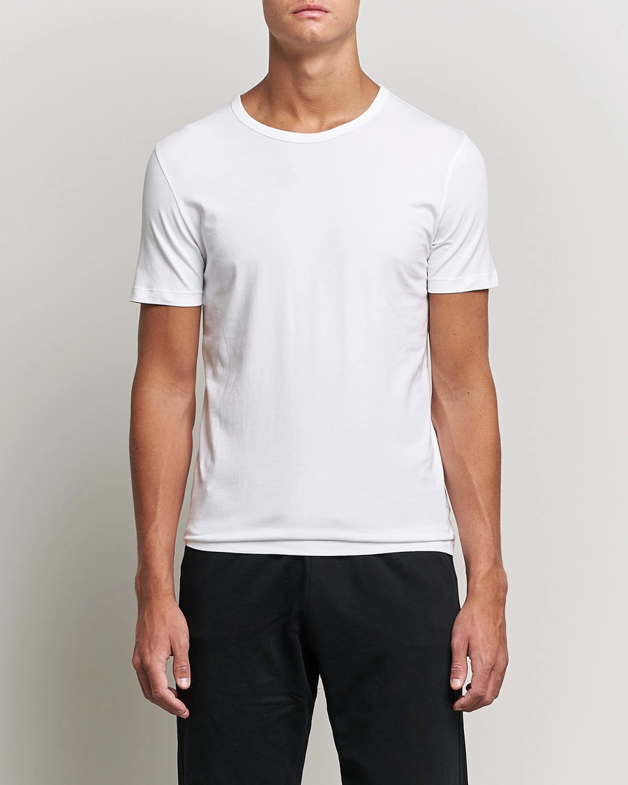 Herre | BOSS BLACK | BOSS BLACK | 2-Pack Crew Neck Slim Fit T-Shirt White
