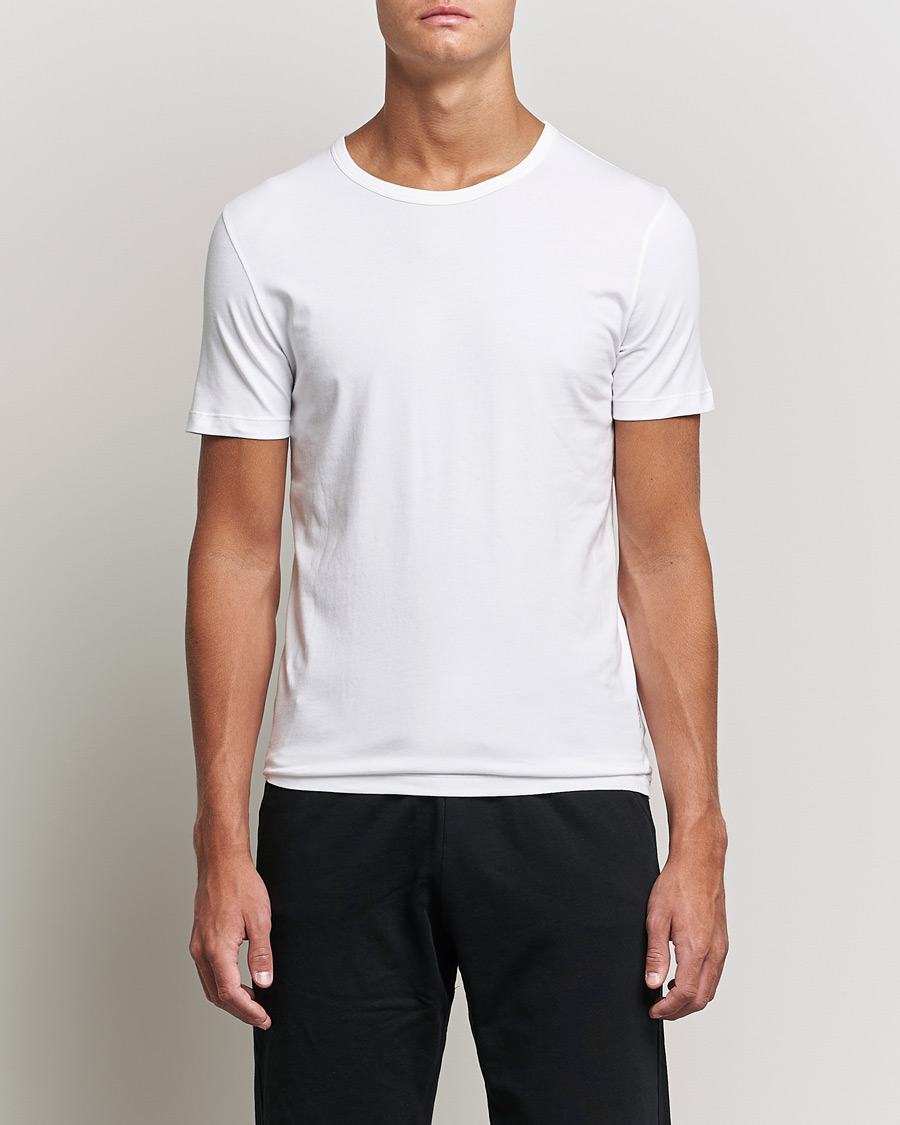 Herre | Tøj | BOSS BLACK | 2-Pack Crew Neck Slim Fit T-Shirt White