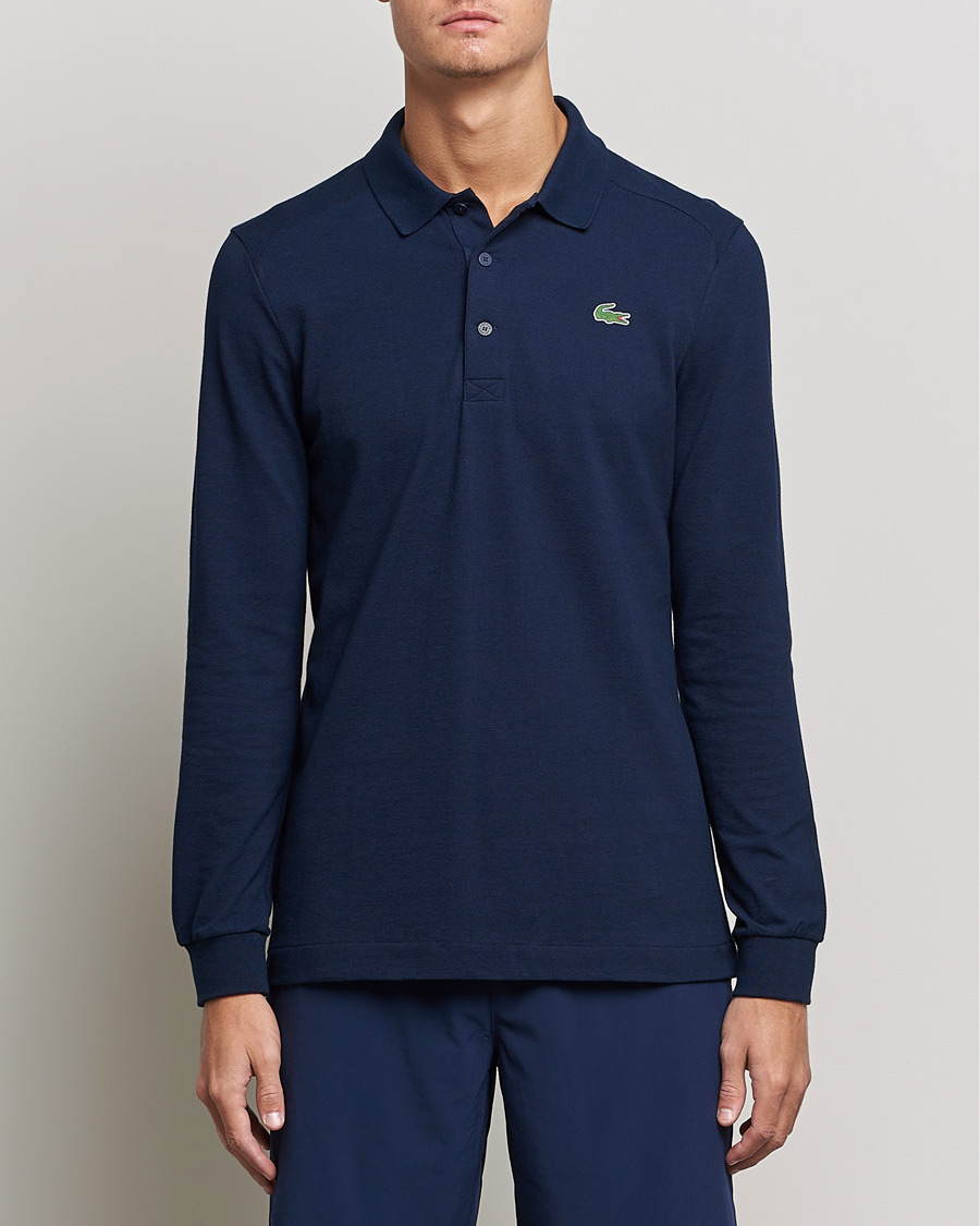 Herre | Trøjer | Lacoste Sport | Performance Long Sleeve Polo Navy Blue