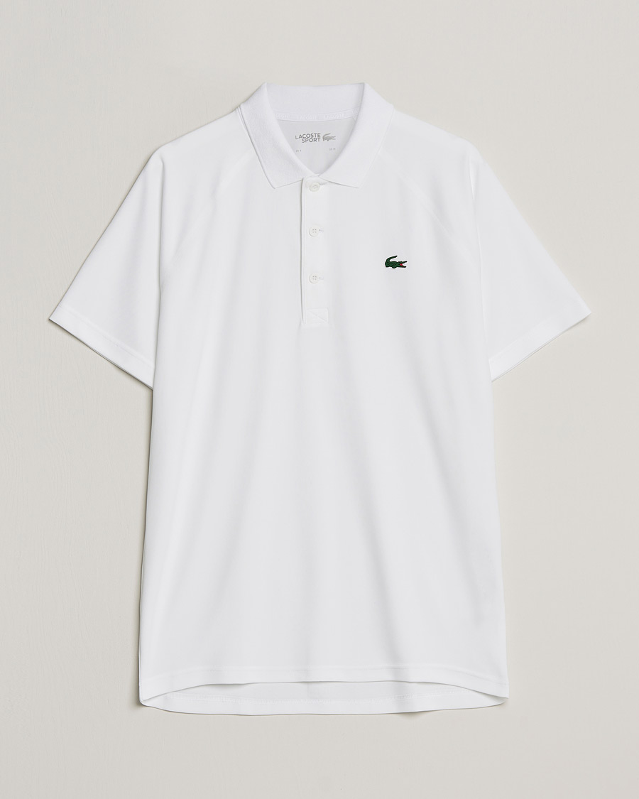 Herre | Training | Lacoste Sport | Performance Ribbed Collar Polo White