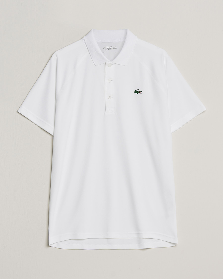 Herre | Polotrøjer | Lacoste Sport | Performance Ribbed Collar Polo White