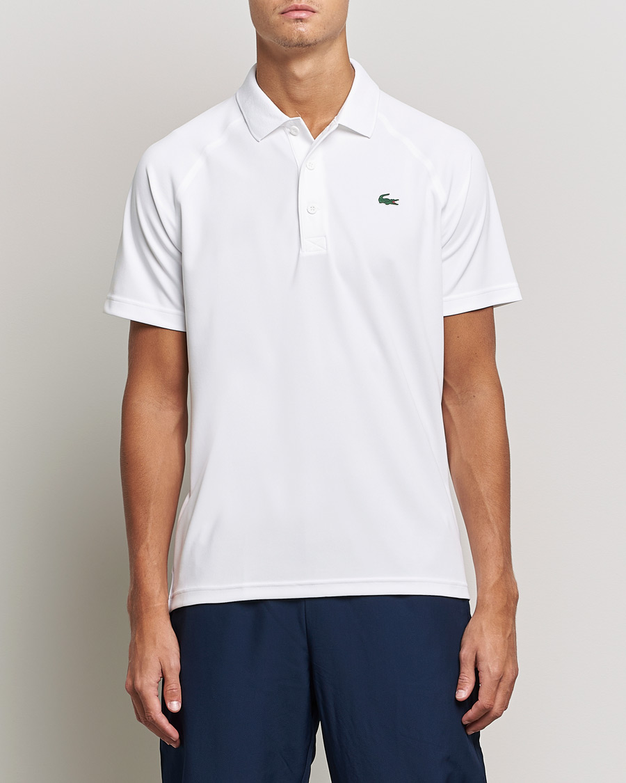 Herre | Polotrøjer | Lacoste Sport | Performance Ribbed Collar Polo White