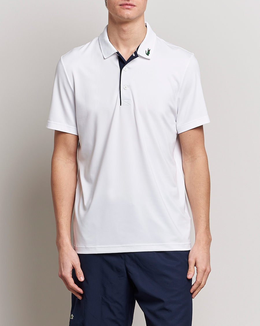 Herre | Polotrøjer | Lacoste Sport | Jersey Golf Polo White/Navy