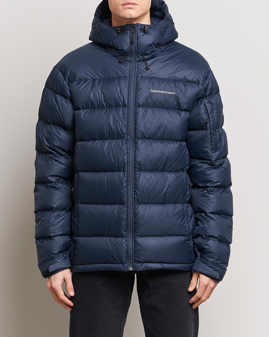 Herre | Dunjakker | Peak Performance | Frost Down Hooded Jacket  Blue Shadow