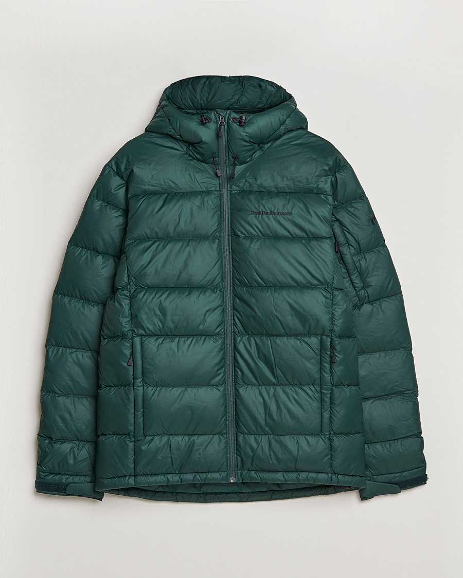 Herre | Jakker | Peak Performance | Frost Down Hooded Jacket Scarab Green