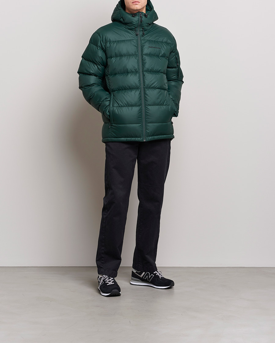 Herre | Jakker | Peak Performance | Frost Down Hooded Jacket Scarab Green