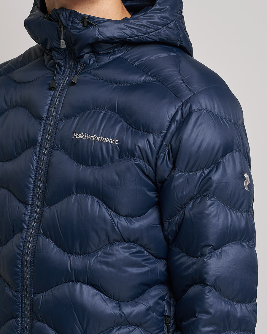 Herre | Jakker | Peak Performance | Helium Down Hooded Jacket Blue Shadow