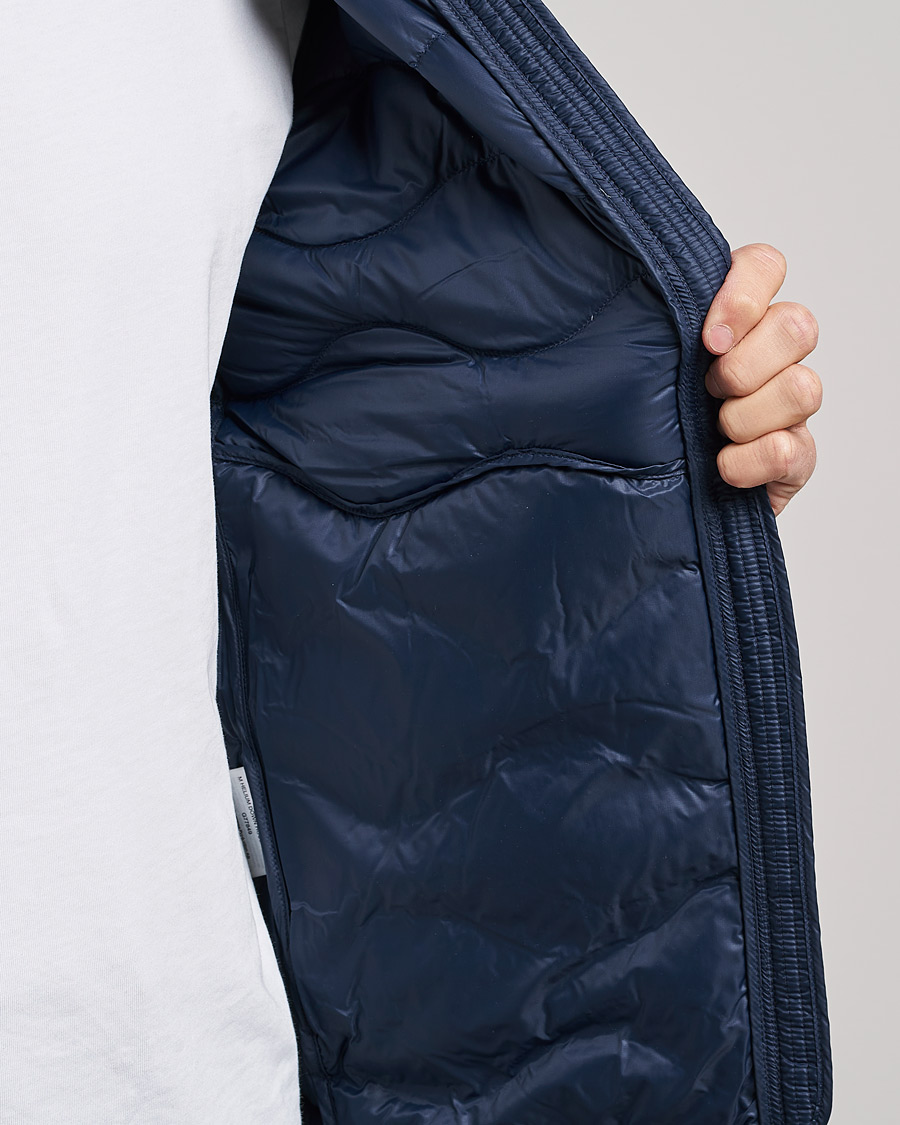 Herre | Jakker | Peak Performance | Helium Down Hooded Jacket Blue Shadow