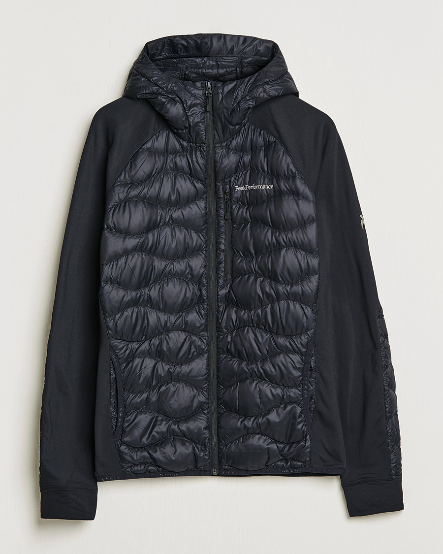 Down Hybrid Hood Jacket Black - CareOfCarl.dk