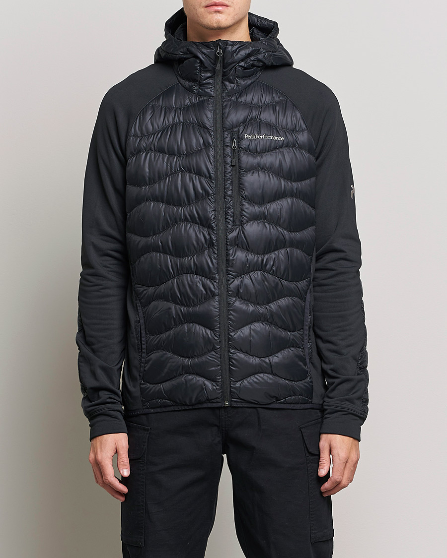 Herre | Outdoorjakker | Peak Performance | Helium Down Hybrid Hood Jacket Black