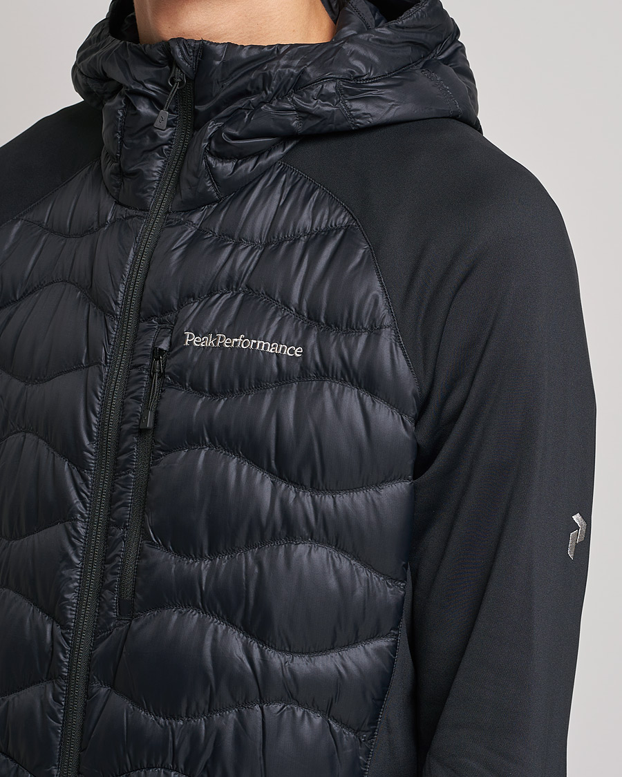 Down Hybrid Hood Jacket Black - CareOfCarl.dk