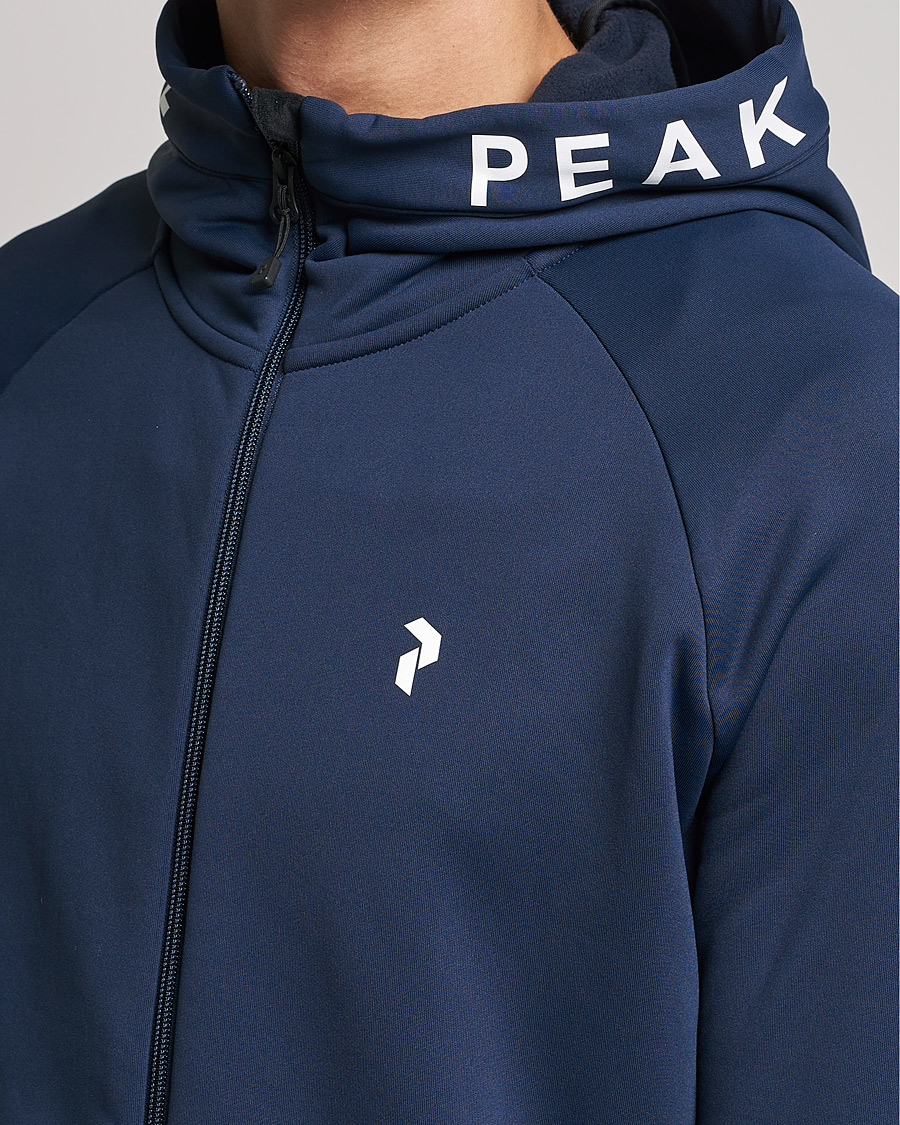 Herre | Trøjer | Peak Performance | Rider Zip Fleece Hood Jacket Blue Shadow