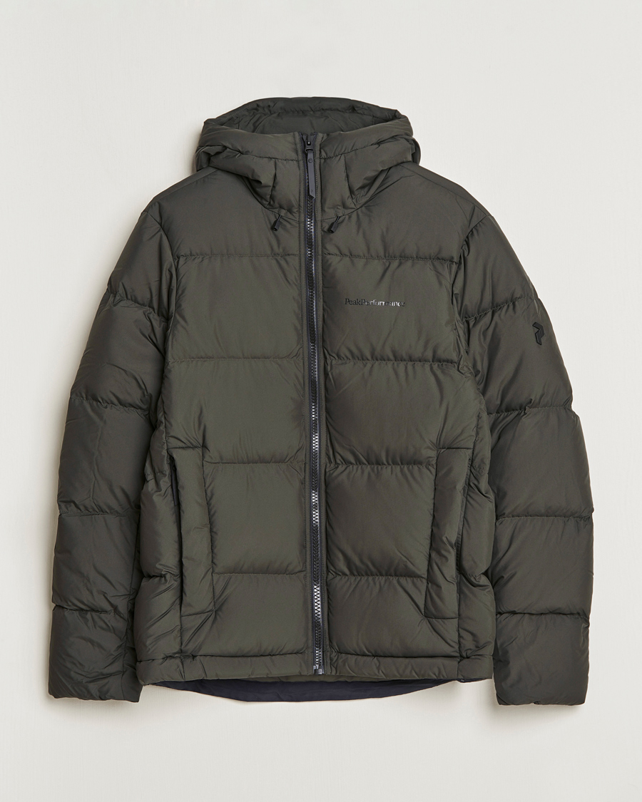 Herre | Jakker | Peak Performance | Rivel Down Hooded Jacket Olive Extreme
