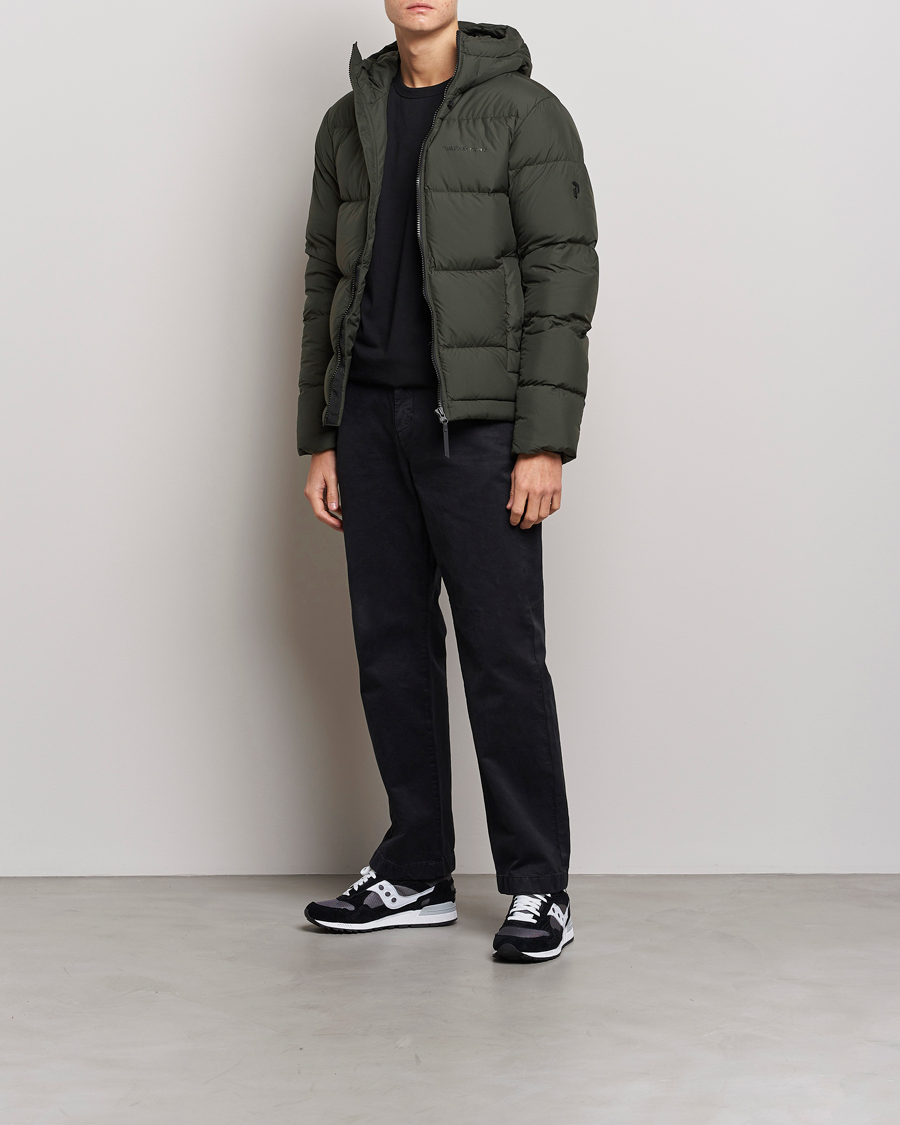 Herre | Jakker | Peak Performance | Rivel Down Hooded Jacket Olive Extreme