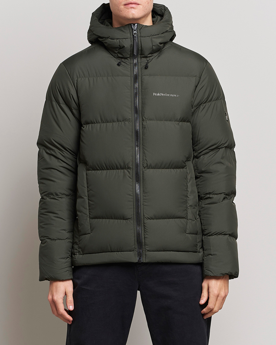 Herre | Jakker | Peak Performance | Rivel Down Hooded Jacket Olive Extreme
