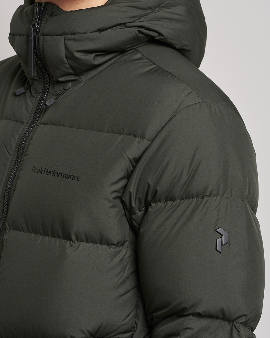 Herre | Jakker | Peak Performance | Rivel Down Hooded Jacket Olive Extreme